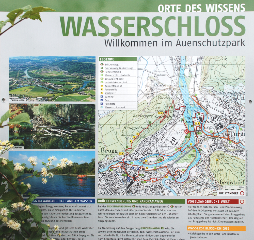 Plakat Wasserschloss, willkommen im Auenschutzpark